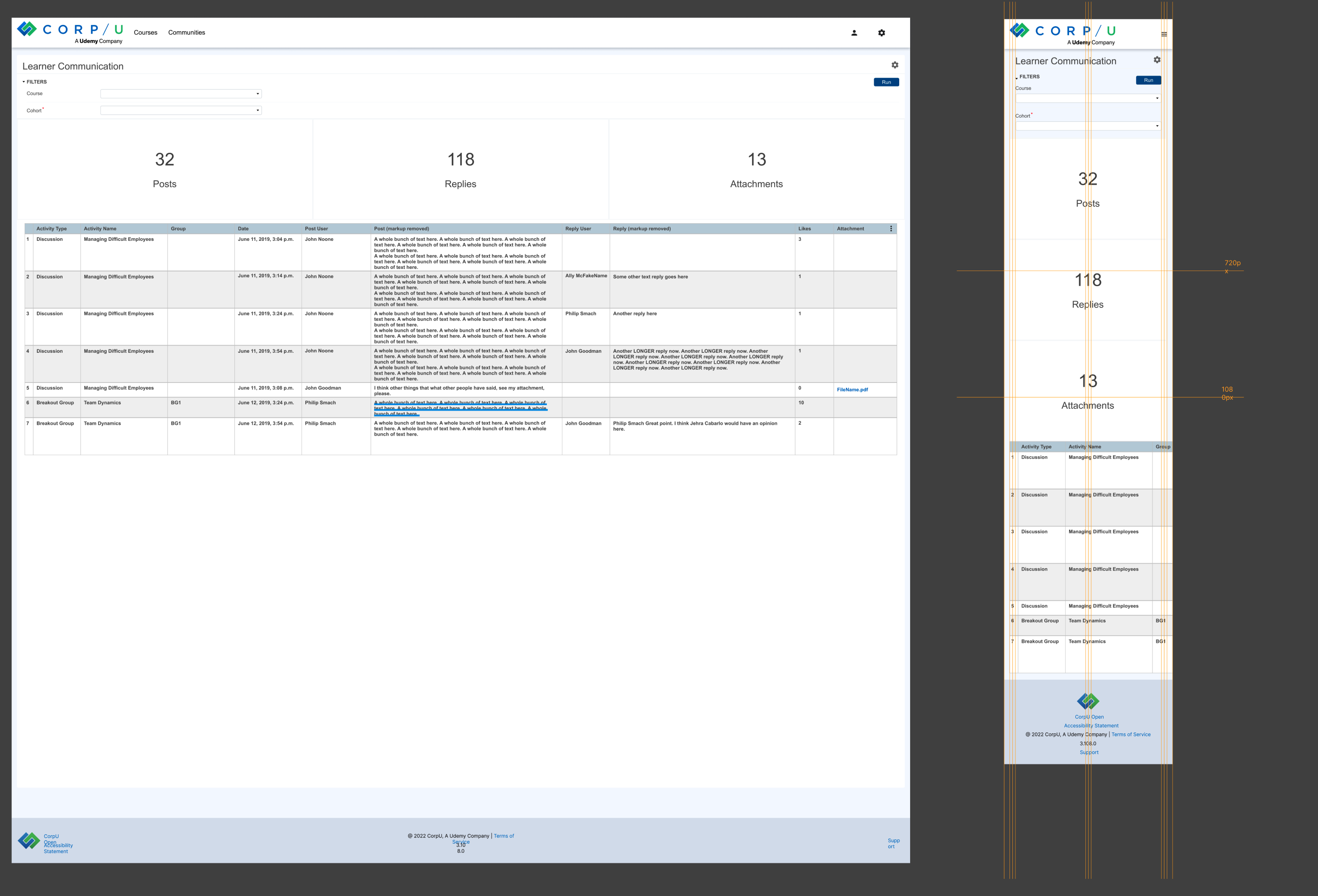 Prototypes, mockups, and sample data along with a new direction on purpose and value