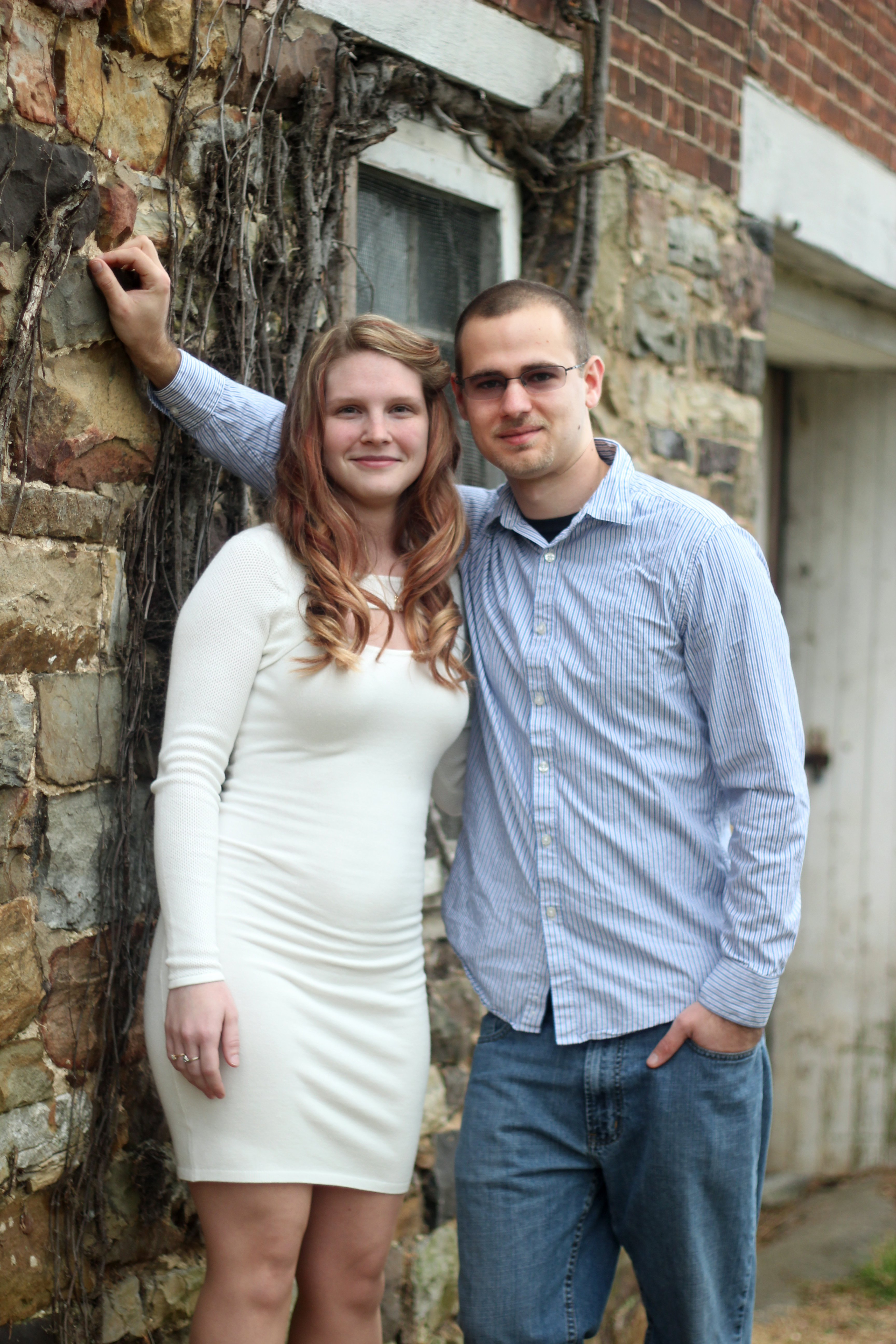 Wes and Kayla at the creek house